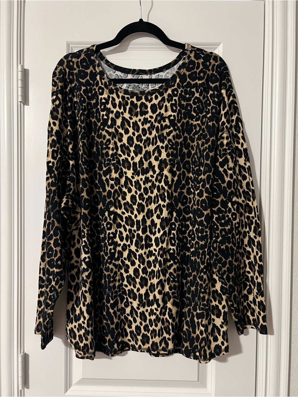 Leopard Print Long-Sleeve Top
